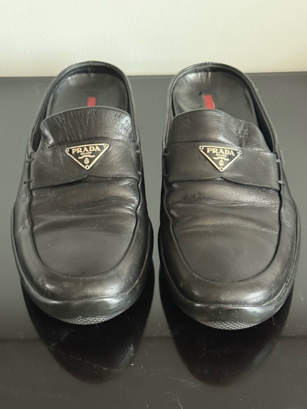 Prada Sport Leather Loafer/Backless Mule